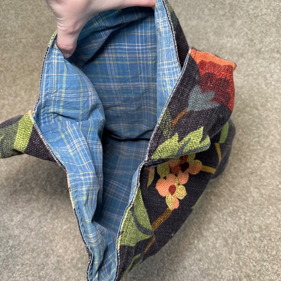 Bohemian Bird Floral Tapestry Shoulder Bag Handmade Plaid lined - Picture 5 of 8